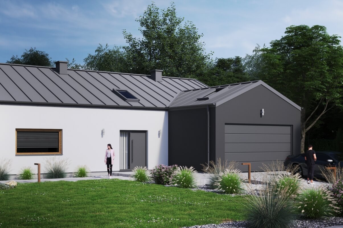 Dom prefabrykowany P.1 bez okapu - HPK1012