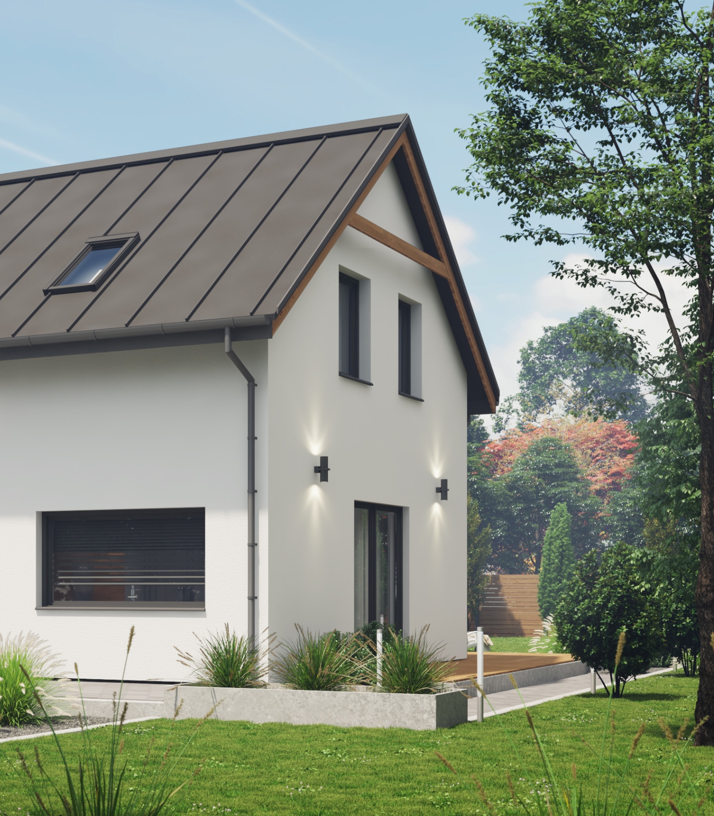 Dom prefabrykowany P.3 z okapem - HPK1013