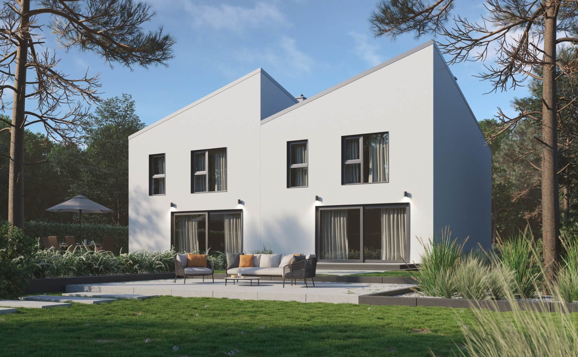 Dom prefabrykowany P.11 bliźniak - HPK1016