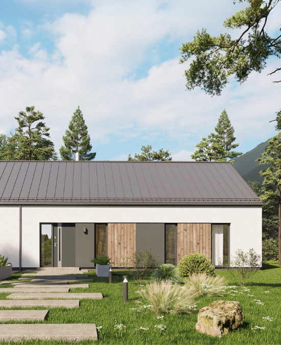 Dom keramzytowy Atrakcyjna Stodoła wariant 2 - HAK1000