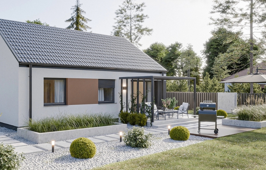 Dom prefabrykowany Parterowy 70A - HFX1000