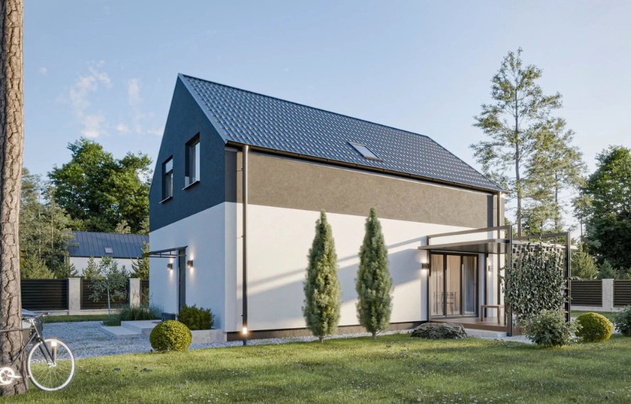 Dom prefabrykowany Piętrowy 130C - HFX1023