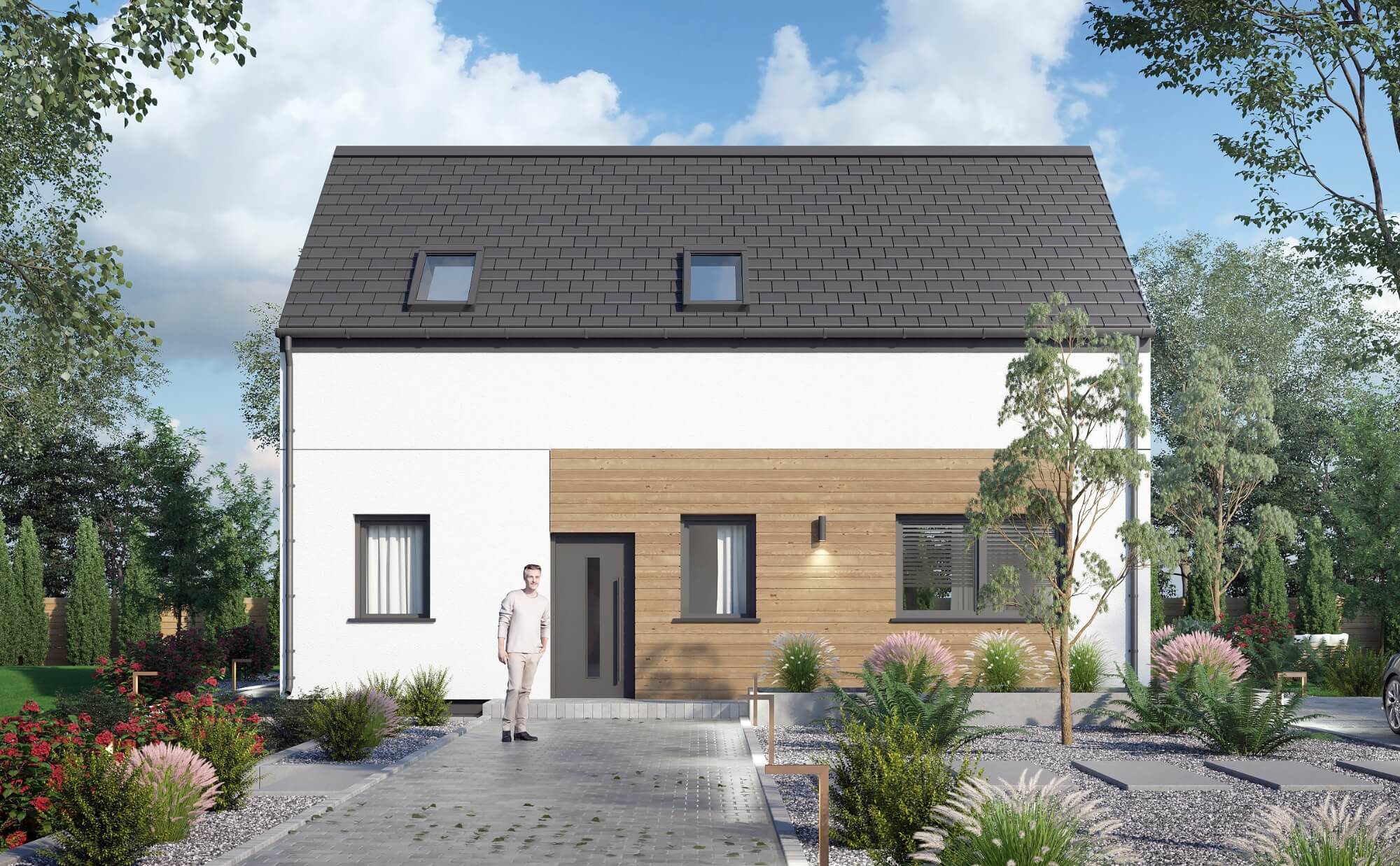 Dom prefabrykowany P.7 bez okapu - HPK1006