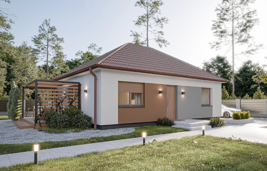 Dom prefabrykowany Parterowy 70C - HFX1002