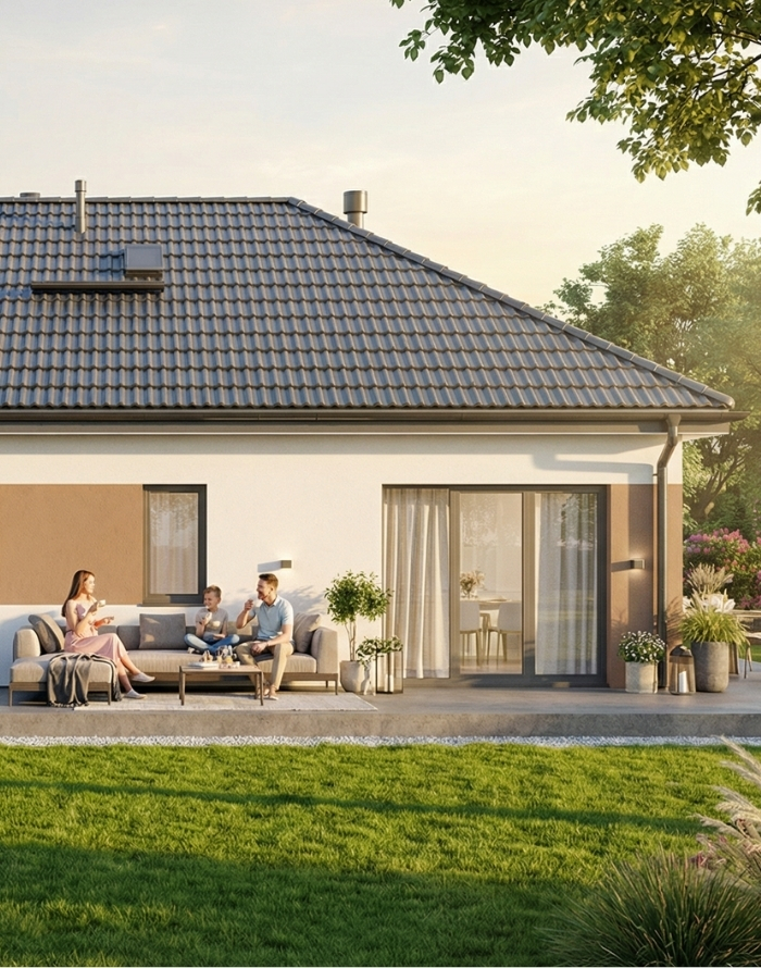Dom prefabrykowany Parterowy 90A - HFX1035