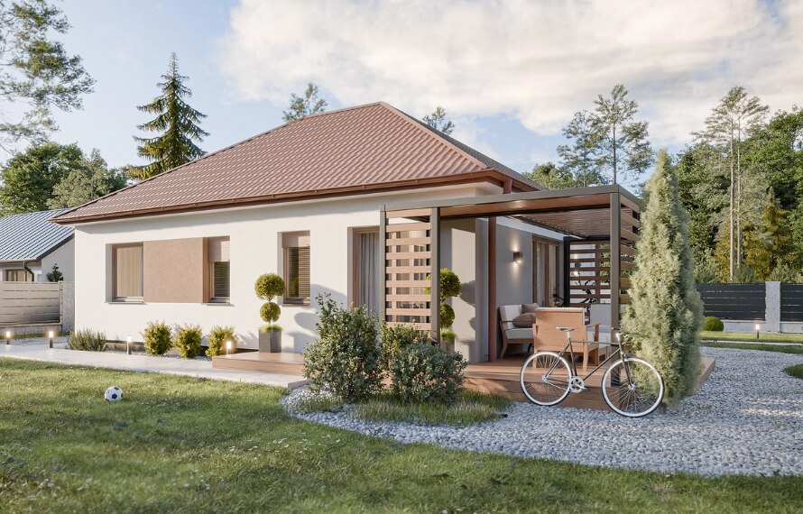 Dom prefabrykowany Parterowy 70C - HFX1002