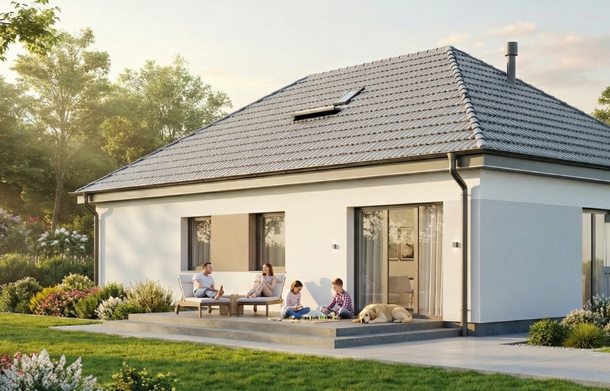Dom prefabrykowany Parterowy 100A - HFX1036