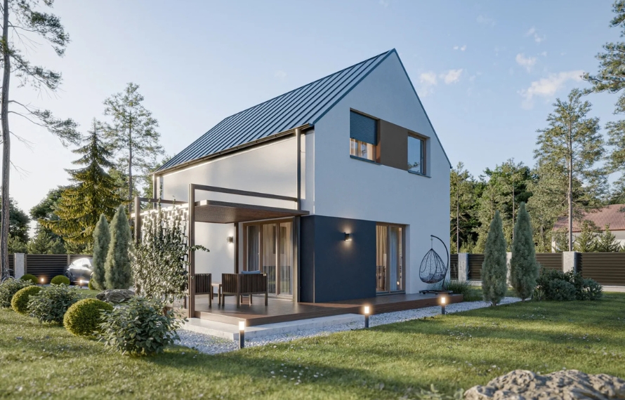 Dom prefabrykowany Piętrowy 95C - HFX1020