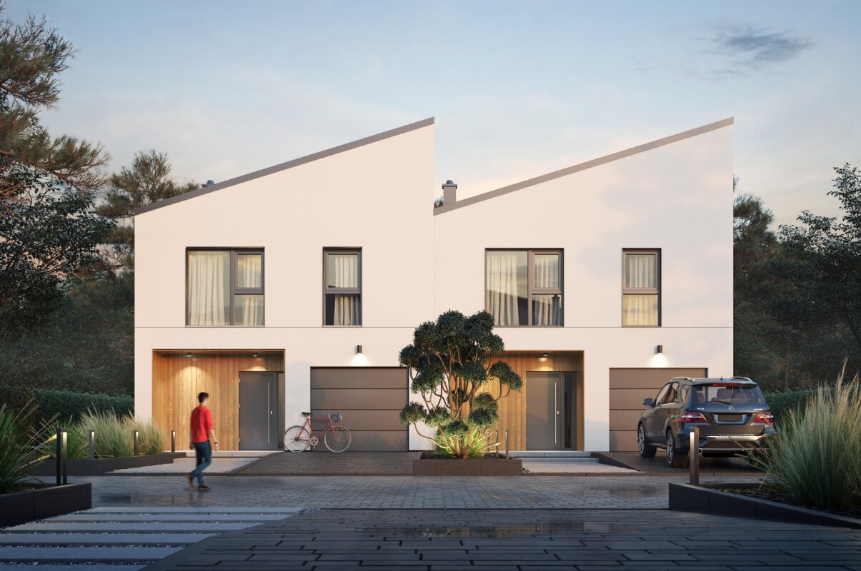 Dom prefabrykowany P.11 bliźniak - HPK1016