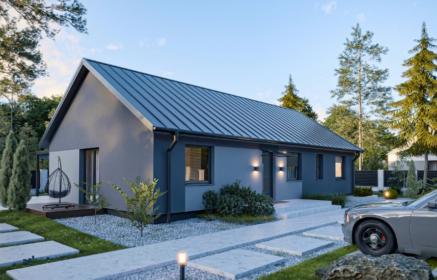 Dom prefabrykowany Parterowy 110B - HFX1013