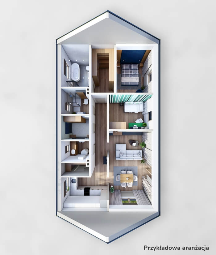 Dom prefabrykowany DH115 - HDH1007