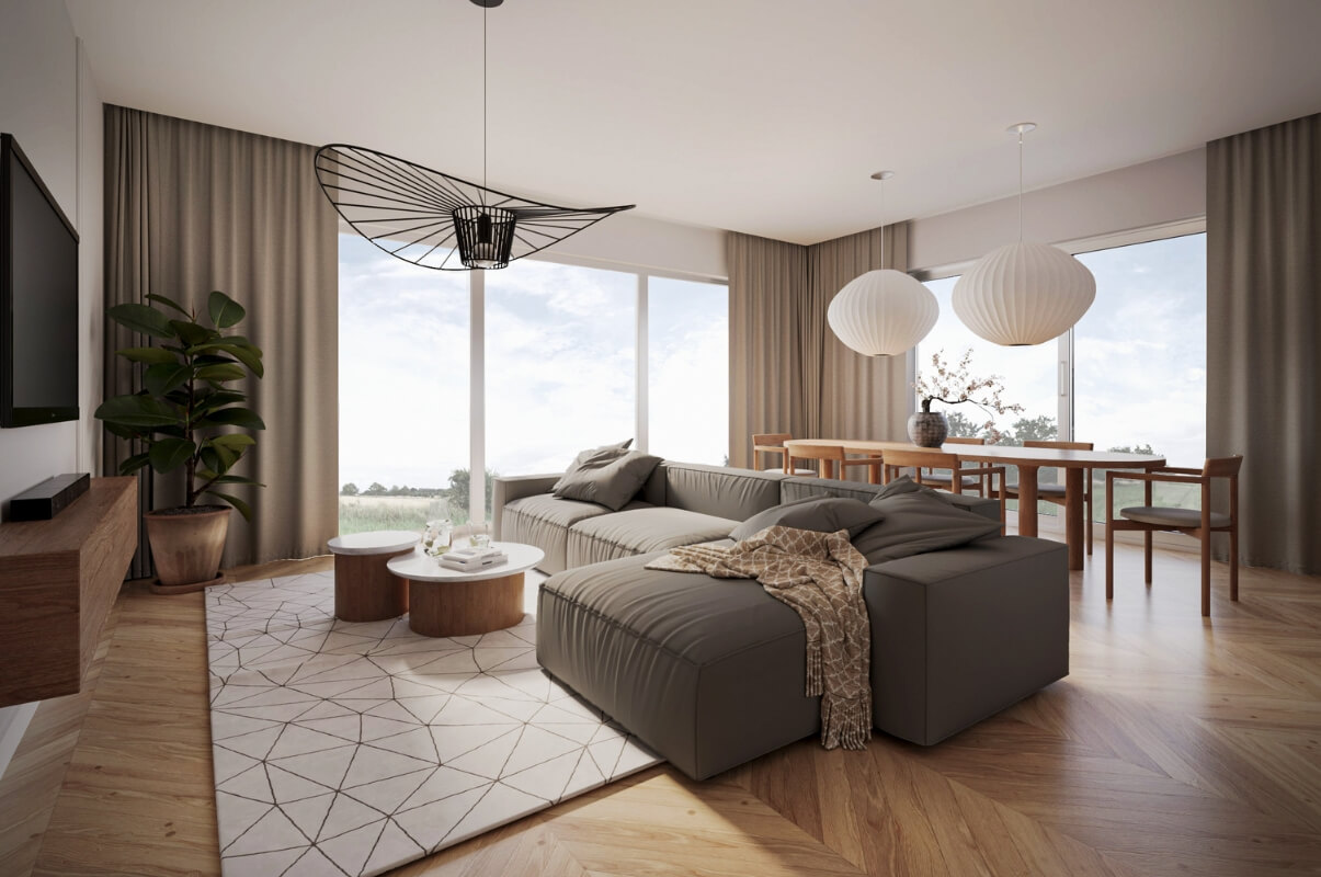 Dom prefabrykowany P.4 z okapem - HPK1014