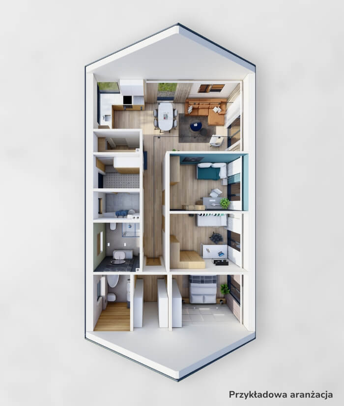 Dom prefabrykowany DH127 - HDH1008