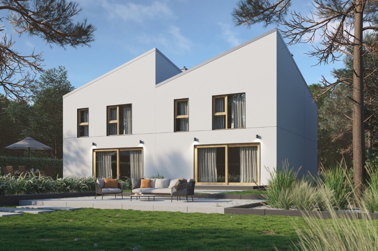 Dom prefabrykowany P.11 bliźniak - HPK1016