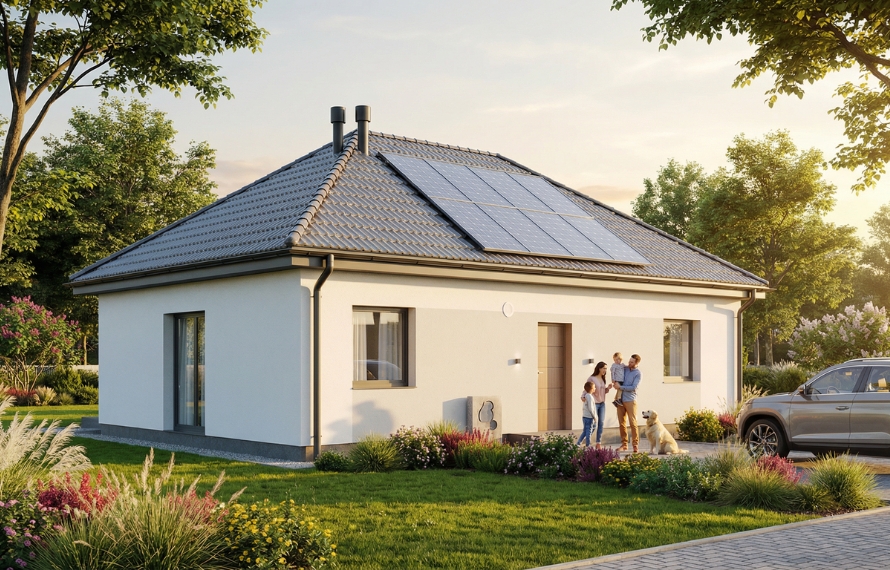 Dom prefabrykowany Parterowy 80A - HFX1041