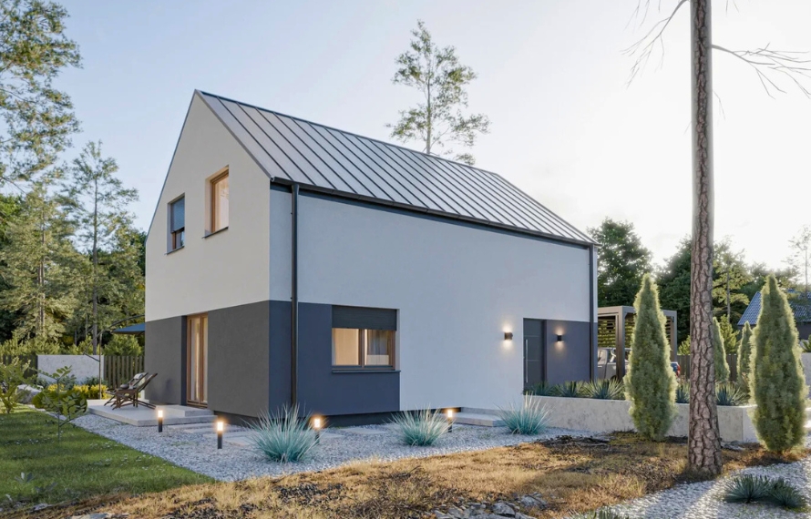 Dom prefabrykowany Piętrowy 130B - HFX1022