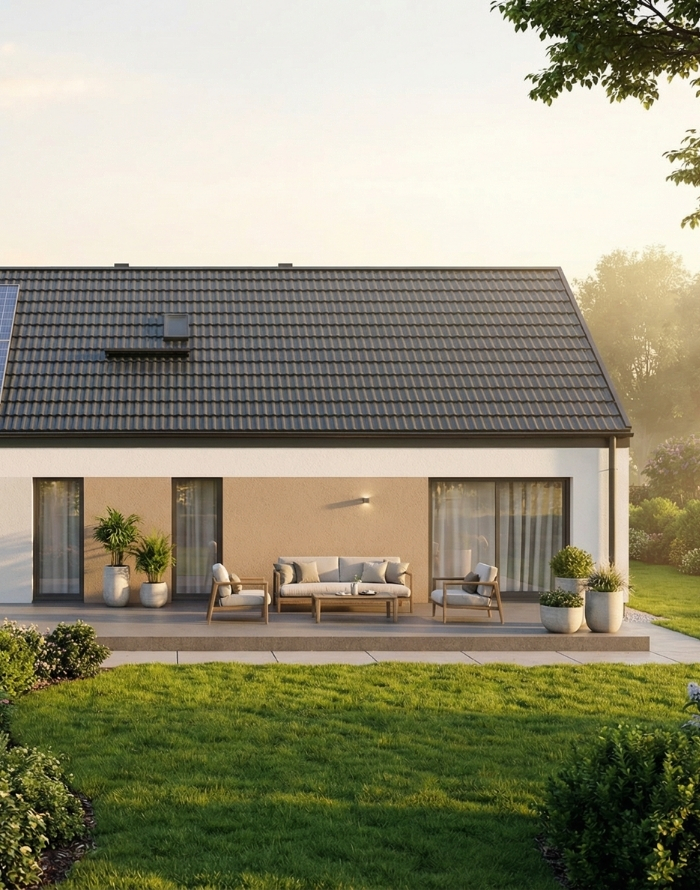 Dom prefabrykowany Parterowy 120B - HFX1048
