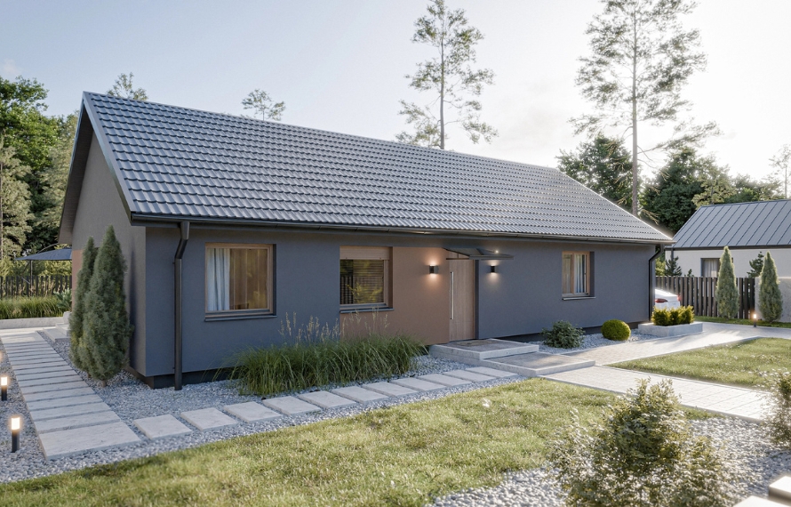 Dom prefabrykowany Parterowy 120A - HFX1015