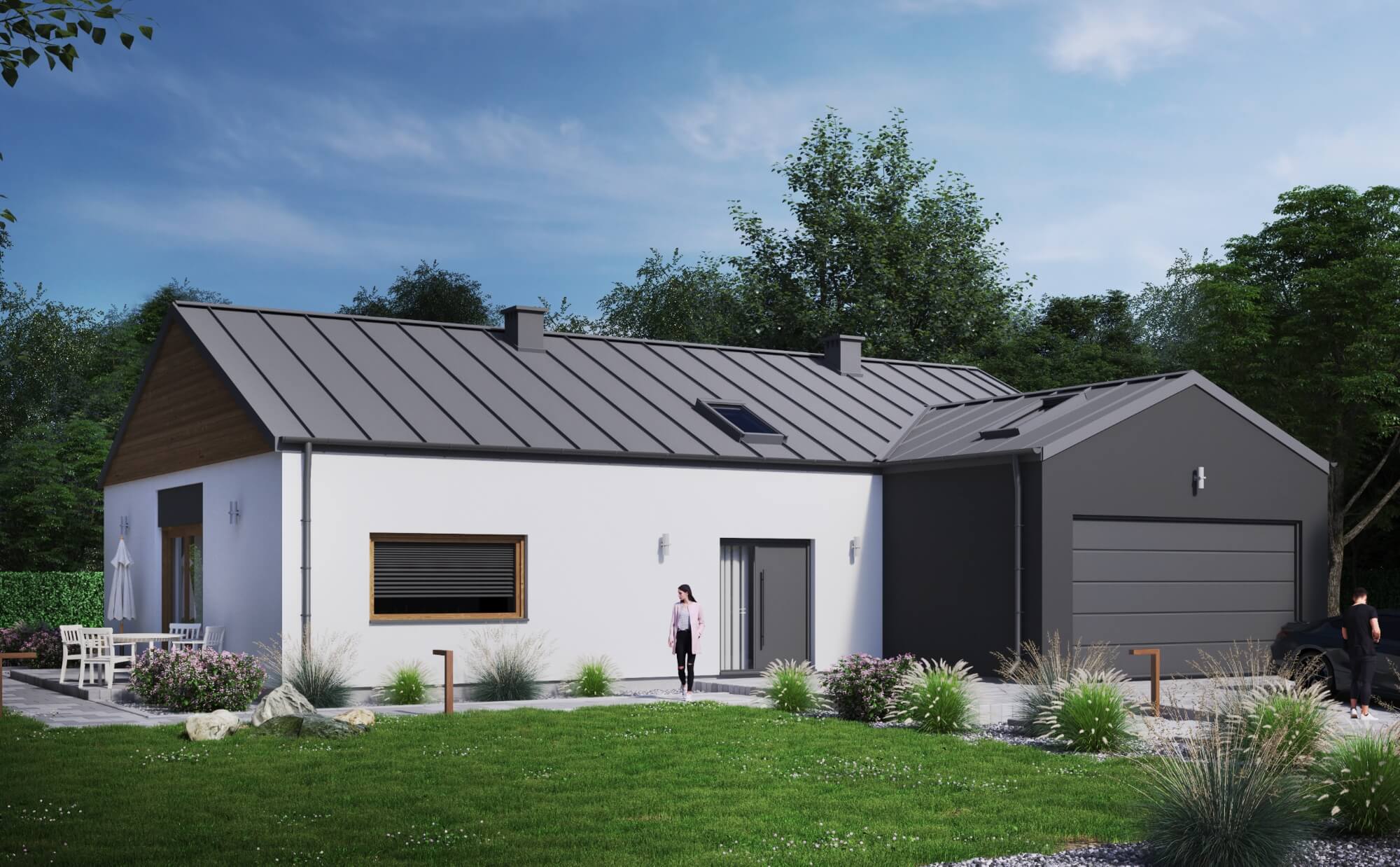 Dom prefabrykowany P.1 bez okapu - HPK1012