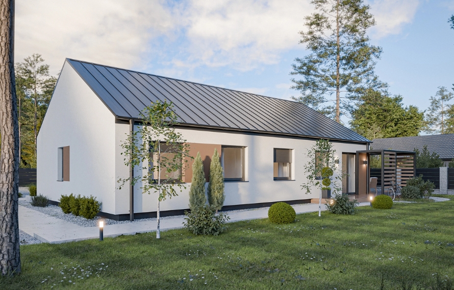 Dom prefabrykowany Parterowy 120C - HFX1017