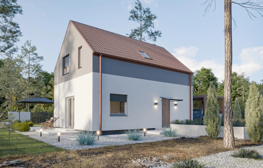 Dom prefabrykowany Piętrowy 95A - HFX1018