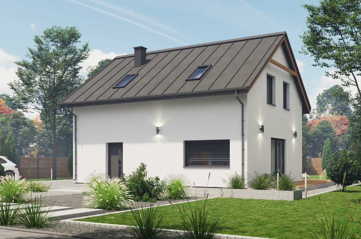 Dom prefabrykowany P.3 z okapem - HPK1013