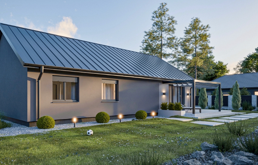 Dom prefabrykowany Parterowy 110B - HFX1013