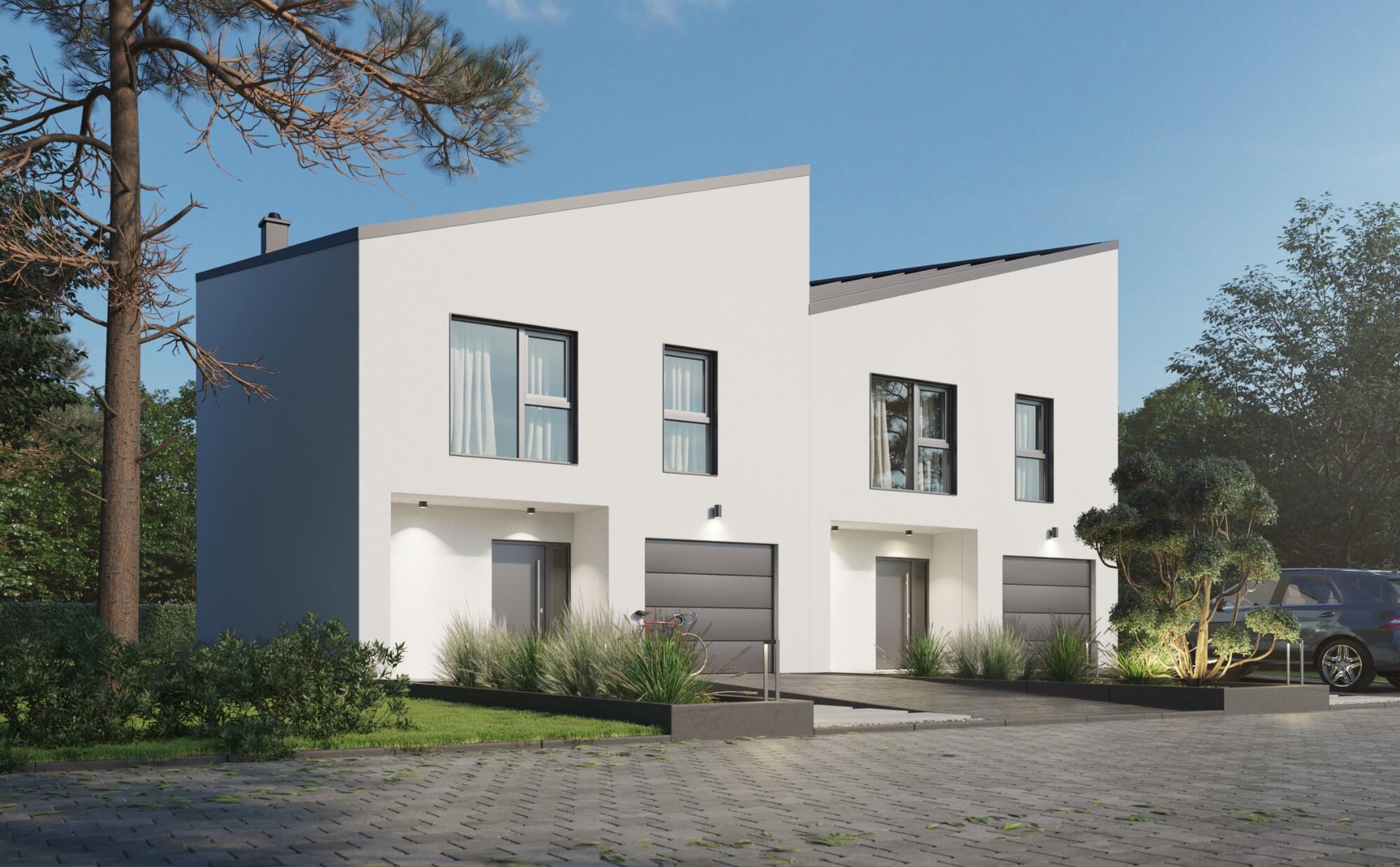 Dom prefabrykowany P.11 bliźniak - HPK1016