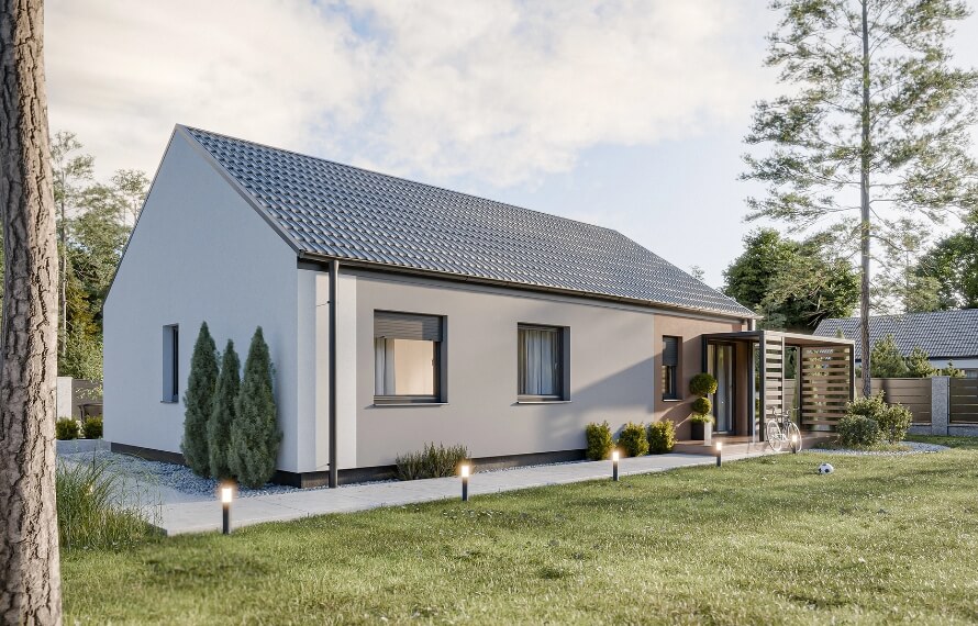 Dom prefabrykowany Parterowy 90D - HFX1008