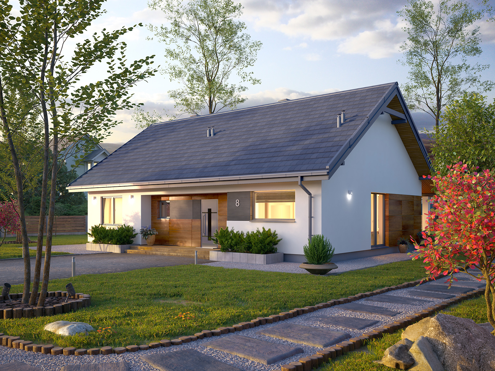 Projekty domów w stylu wiejskim - gotowy projekt domu wiejskiego - Extradom