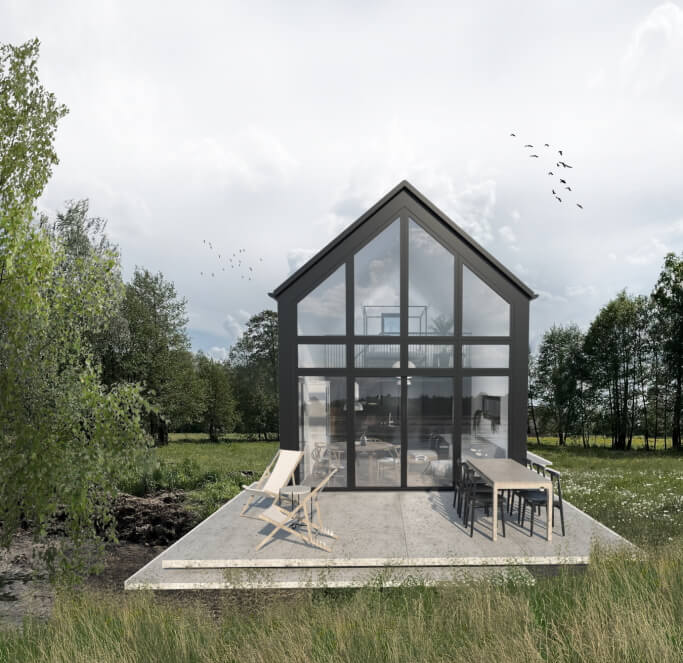 Dom modułowy całoroczny Marysia 1 - HDM1000