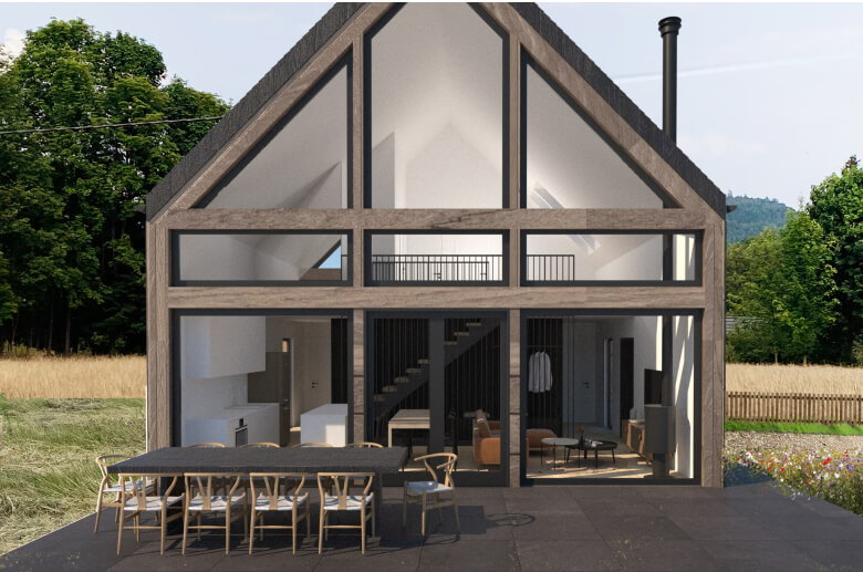 Dom modułowy całoroczny Marysia 4 - HDM1003