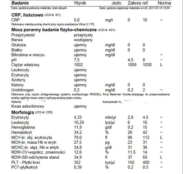 Morfologia u niemowlaka Pytania do pediatry Forum